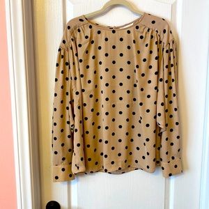 Polka Dot Long Sleeve H&M Blouse size XL